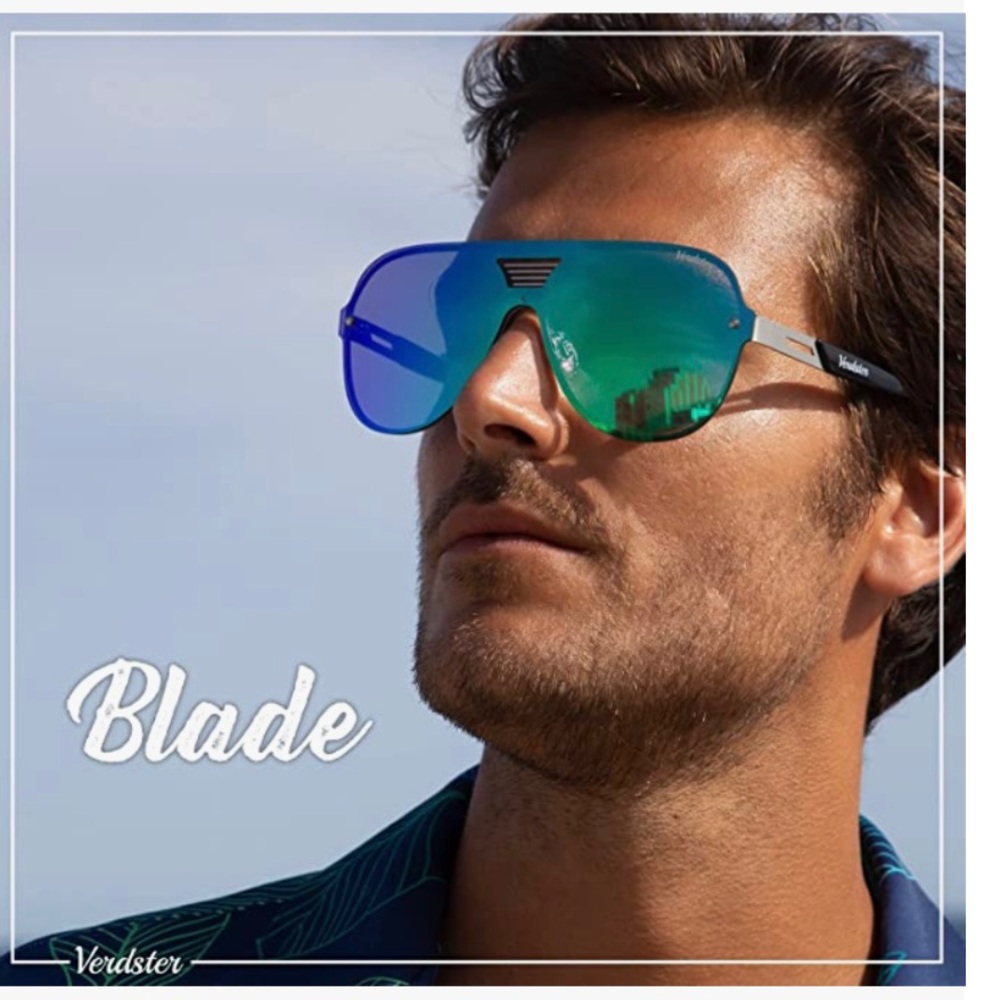 Verdster Mens Mirrored Sunglasses